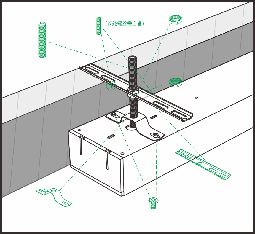 瀛利照明-鋁方通應用安裝01