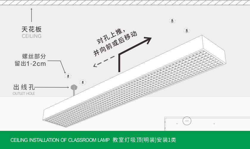 教室燈吸頂安裝1類